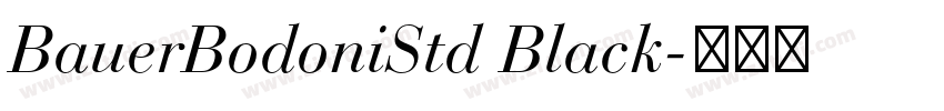 BauerBodoniStd Black字体转换